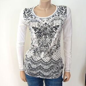 Y2K Thin fabric, sweater, Small /ptp 18"